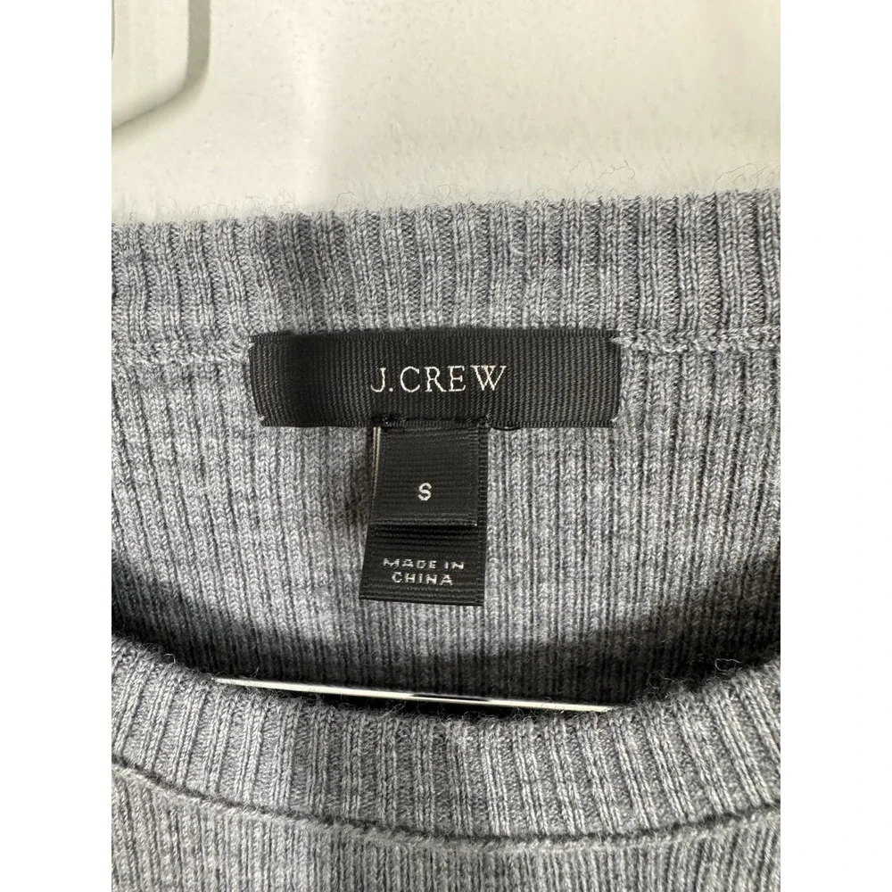 J. Crew Merino Wool Ribbed Lightweight Long Sleeve Sweater Size S Layers Stretch